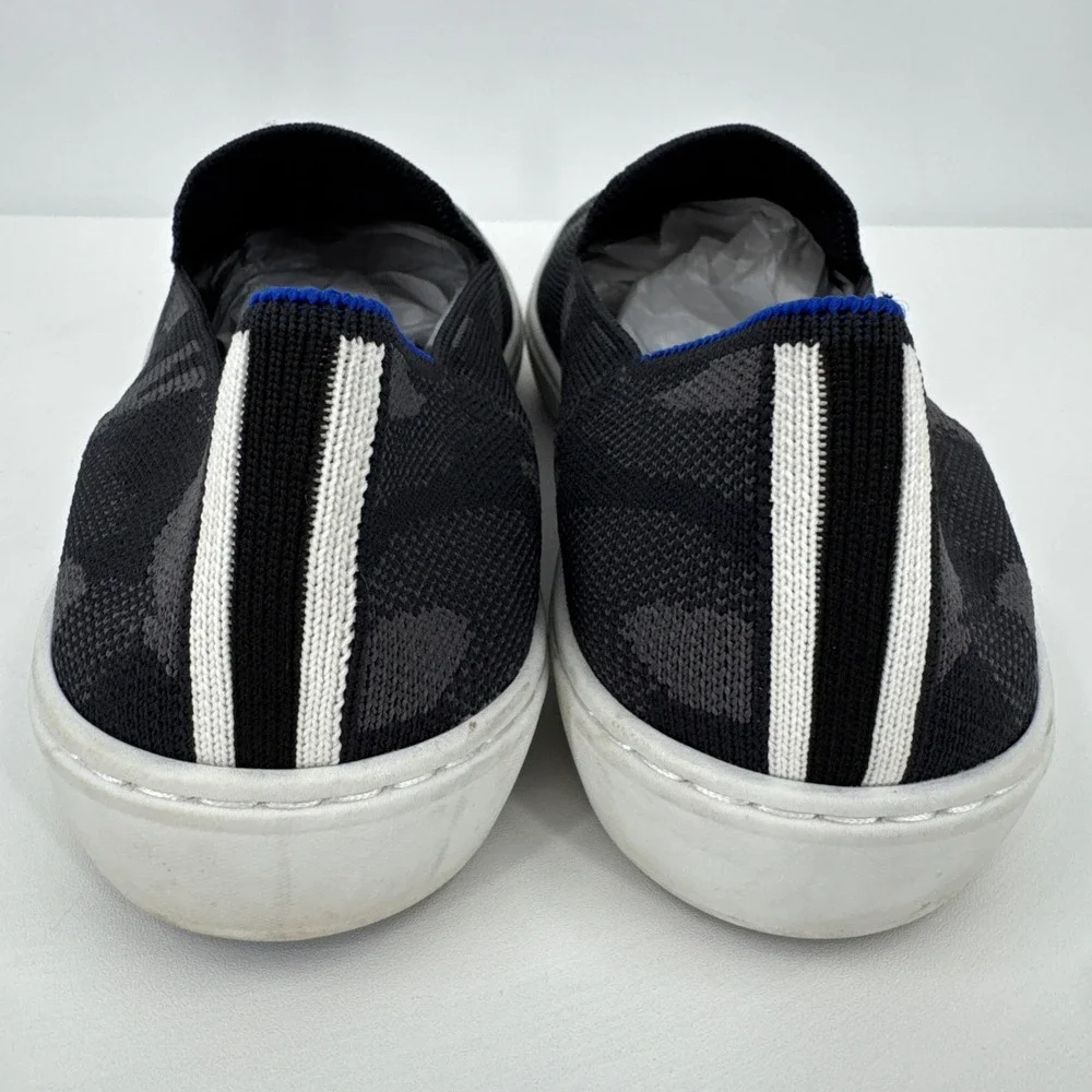 Rothy's Womens 8.5 The Original Slip On Sneaker‎ Grey Camo Textile Comfort Shoes
